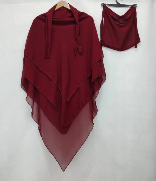 Three Layer Khimar Triangle Hijab