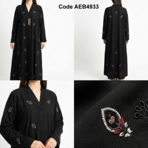 Embroidery Asian Arabic Abaya